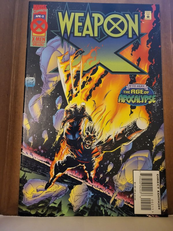 Weapon X #2 (Marvel Comics, 1995), raw, ungraded comic book — front cover