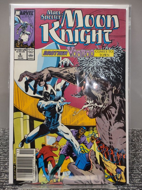 Marc Spector- Moon Knight #6 (1989), raw, ungraded comic book — front cover