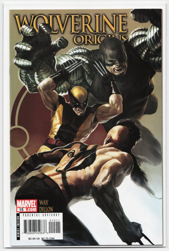 Wolverine: Origins #15 (Marvel Comics, 2007), raw, ungraded comic book — front cover