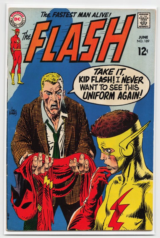 The Flash #189 (DC Comics, 1969), raw, ungraded comic book — front cover