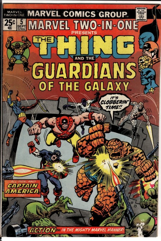 Marvel Two-in-One #5 (Marvel Comics, 1974), raw, ungraded comic book — front cover
