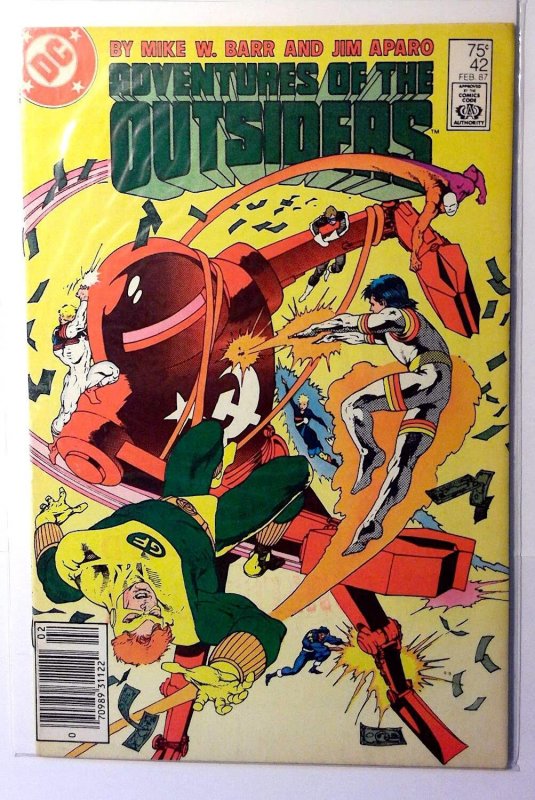 Adventures of the Outsiders #42 (DC Comics, 1987), raw, ungraded comic book — front cover