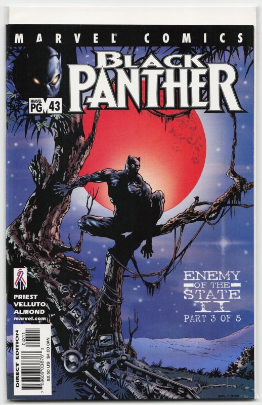Black Panther #43 (Marvel Comics, 2002), raw, ungraded comic book — front cover