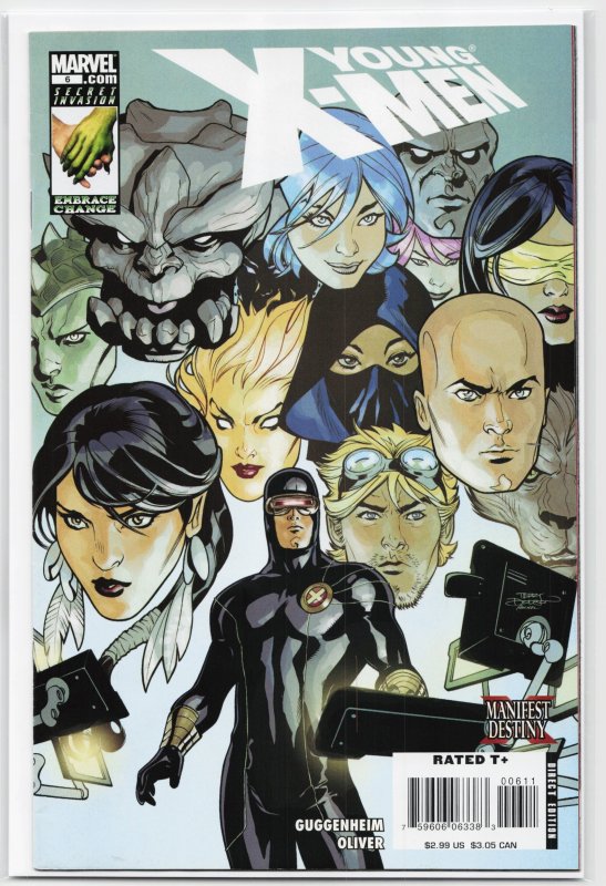 Young X-Men #6 (2008), raw, ungraded comic book — front cover