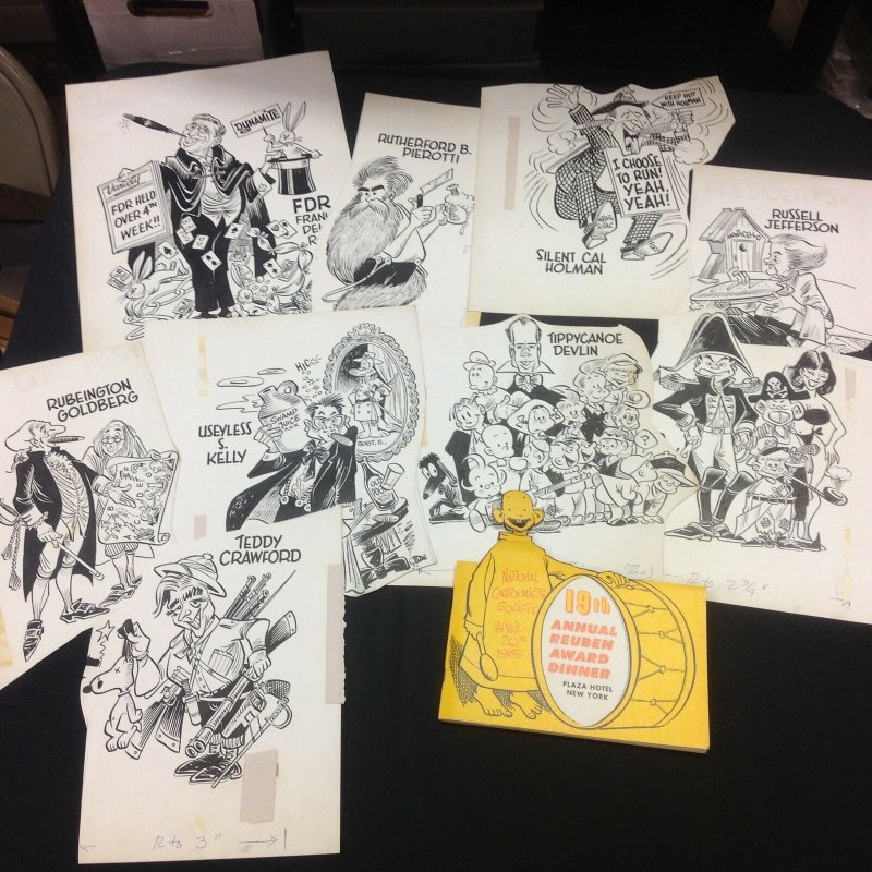 1965 Reuben Award Dinner Program Cartoon & Comics w/ Original Al Scaduto Artwork (1965), raw, ungraded comic book — front cover