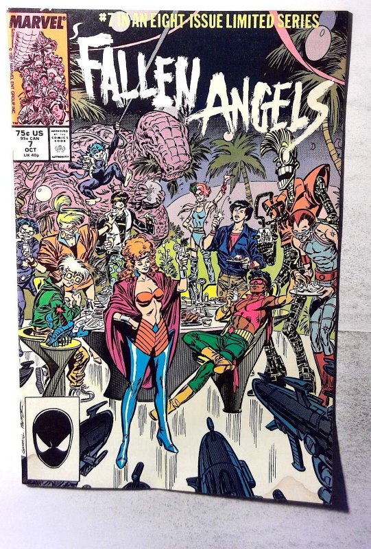 Fallen Angels #7 (Marvel Comics, 1987), raw, ungraded comic book — front cover