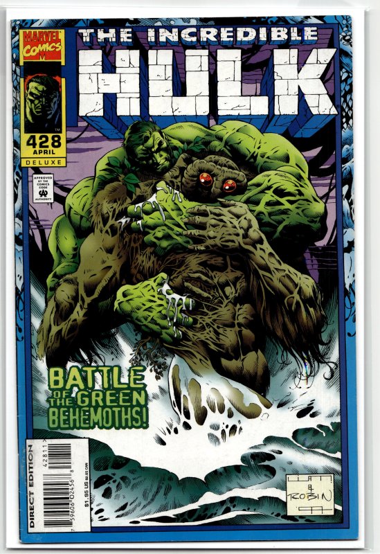 The Incredible Hulk #428 (Marvel Comics, 1995), raw, ungraded comic book — front cover