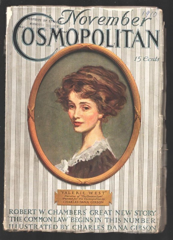 Cosmopolitan 11/1910- Valerie West Cover by Gibson-Sloane Gordon.-E.W. Kemble c, raw, ungraded comic book — front cover