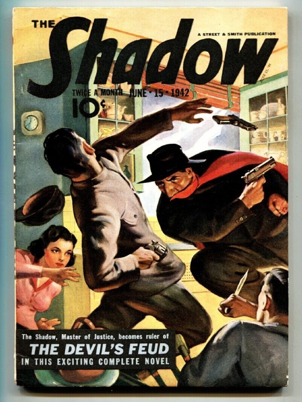 Pulp: Shadow 1942 JUN 15-high Grade- Street AND Smith-Rare Pulp VF (1942), raw, ungraded comic book — front cover