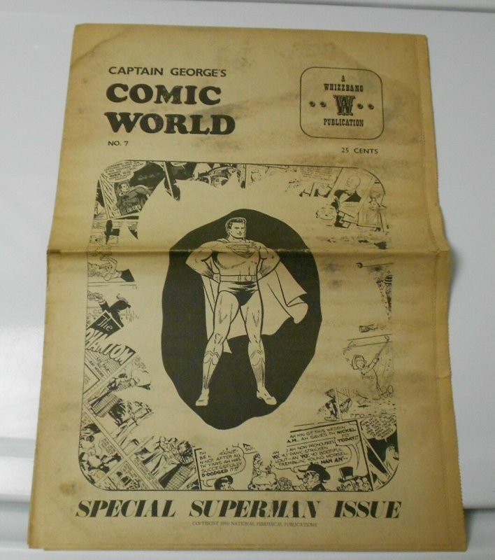 1969 Captain George's Comic World Fanzine #7 (1969), raw comic book in GD+ condition — front cover