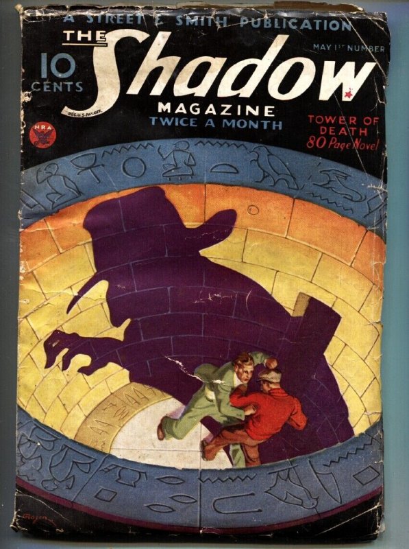Pulp: Shadow 1934 May 1 Rozen Cover Art-STREET AND Smith-Rare Pulp vg- (Street & Smith, 1934), raw, ungraded comic book — front cover