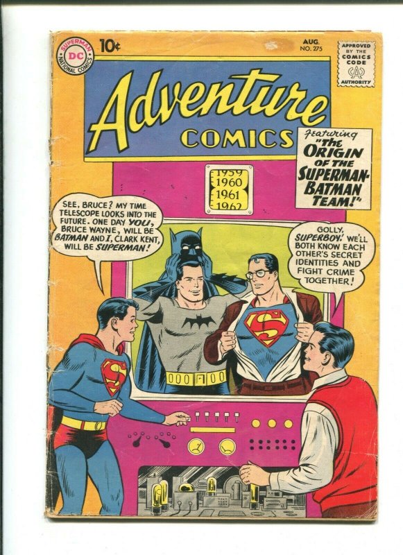 Adventure Comics #275 (DC Comics, 1960), raw comic book in 2.5 condition — front cover