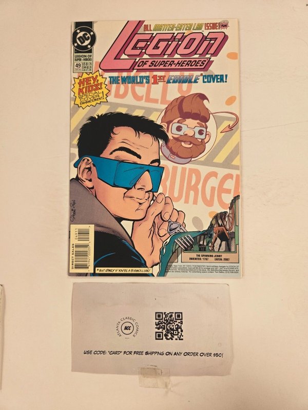 Legion of Super-Heroes #49 (DC Comics), raw comic book in NM condition — front cover