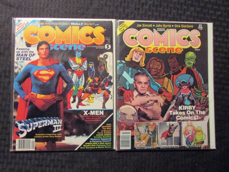 1982 Comics Scene Magazine #2 11 VF+ 8.5 LOT of 2 Jack Kirby - X-Men - Superman (1982), raw comic book in VF+ 8.5 condition — front cover