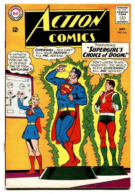 Action Comics #316 (DC Comics, 1964), raw, ungraded comic book — front cover