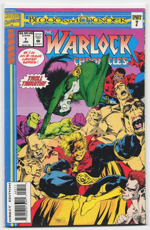Warlock Chronicles #7 (Marvel Comics, 1994), raw, ungraded comic book — front cover