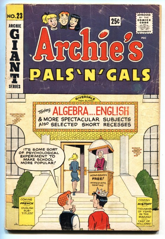 Archie's Pals 'N' Gals #23 - 1962 - Archie - G+ - Comic Book (Archie Comics, 1962), raw, ungraded comic book — front cover