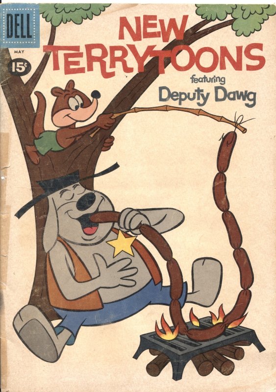 New Terrytoons #4 (Dell Comics, 1961), raw comic book in FR condition — front cover