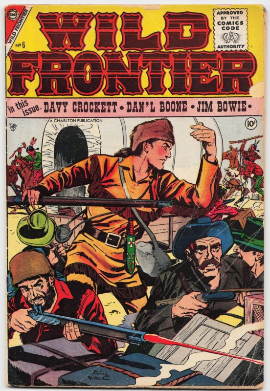 Wild Frontier #6 (1957), raw, ungraded comic book — front cover