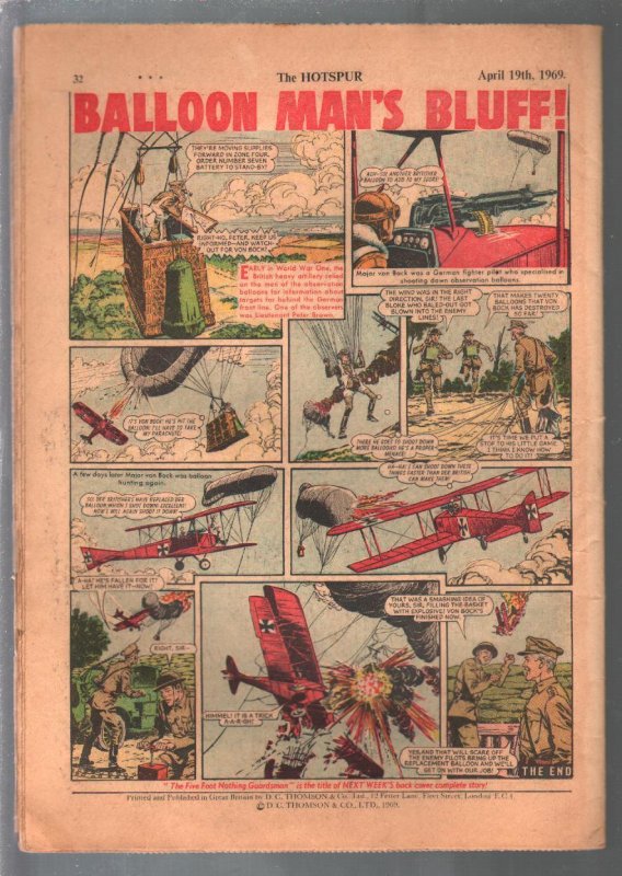 Hotspur #496 (DC Comics), raw comic book in VG condition — front cover
