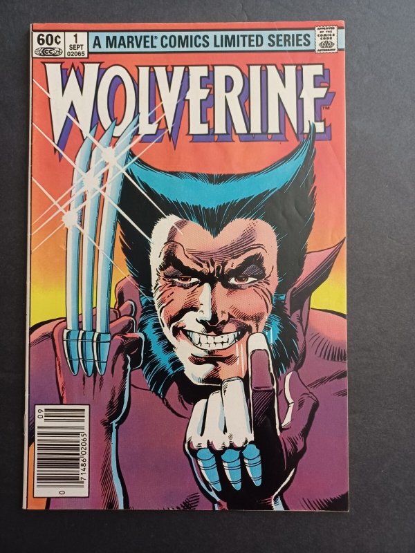 Wolverine Limited Series #1-4 Complete Set - 1 & 2 Newsstand Editions - 1982 (Marvel Comics, 1982), raw, ungraded comic book — front cover