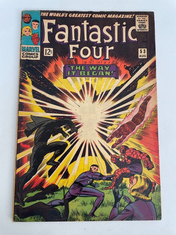Fantastic Four #53 (Marvel Comics), raw comic book in VF- condition — front cover
