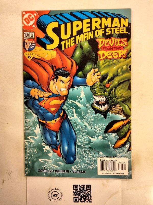 Superman the Man of Steel #106 (DC Comics), raw comic book in NM condition — front cover