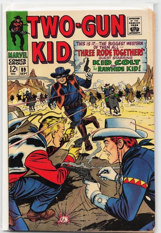 Two-Gun Kid #89 (Marvel Comics, 1967), raw, ungraded comic book — front cover