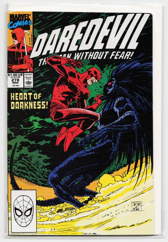 Daredevil #278 (Marvel Comics, 1990), raw, ungraded comic book — front cover