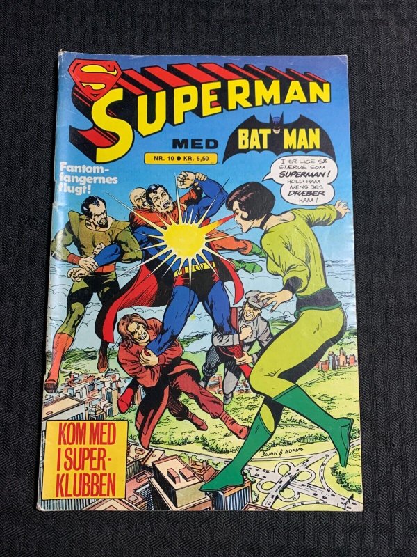 1979 Superman & Batman Finland Comic #10 (1979), raw comic book in VG+ 4.5 condition — front cover