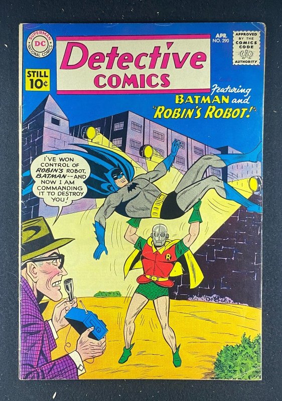 Detective Comics #290 (DC Comics, 1937), raw comic book in FN 6.0 condition — front cover