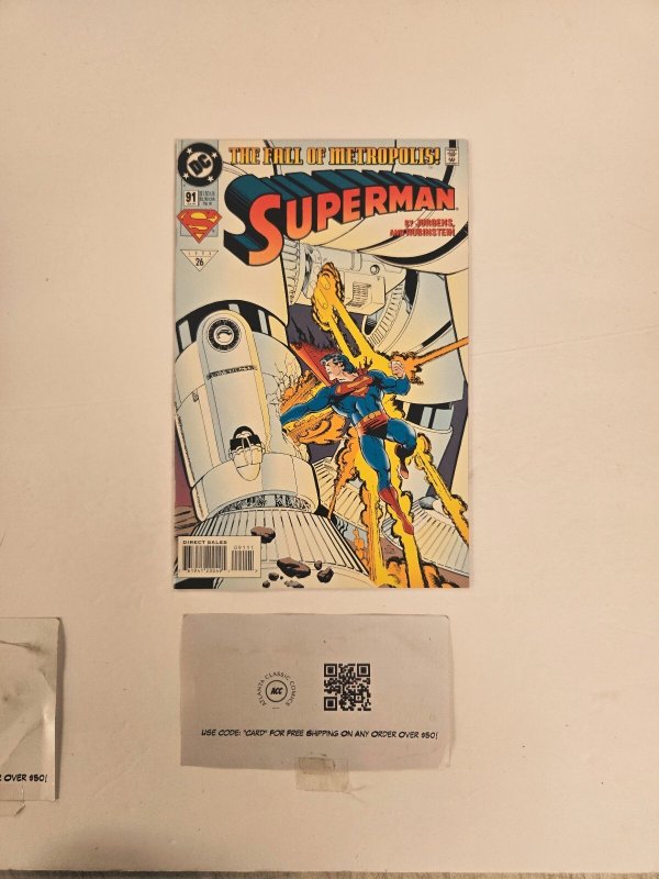Superman #91 (DC Comics, 1954), raw comic book in NM condition — front cover