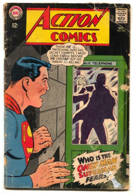 Action Comics #355 (DC Comics, 1967), raw, ungraded comic book — front cover