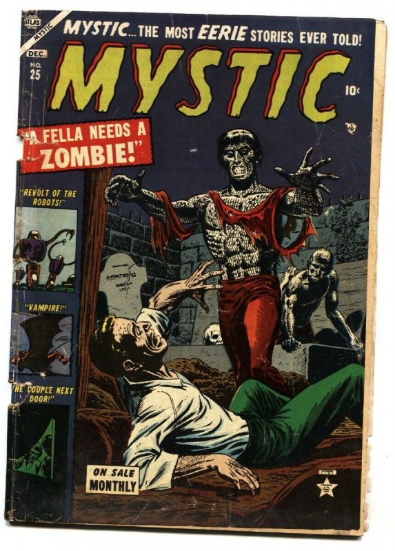Mystic Comics #25 (Timely Comics, 1953), raw, ungraded comic book — front cover