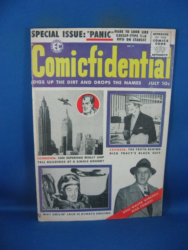 Panic #9 (EC Comics, 1955), raw comic book in VG condition — front cover
