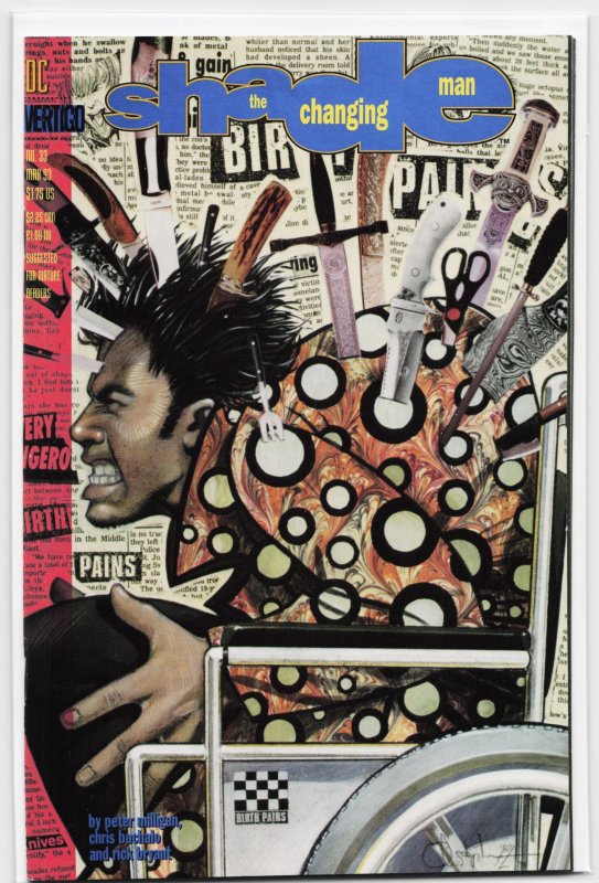 Shade, the Changing Man #33 (DC Comics, 1993), raw, ungraded comic book — front cover