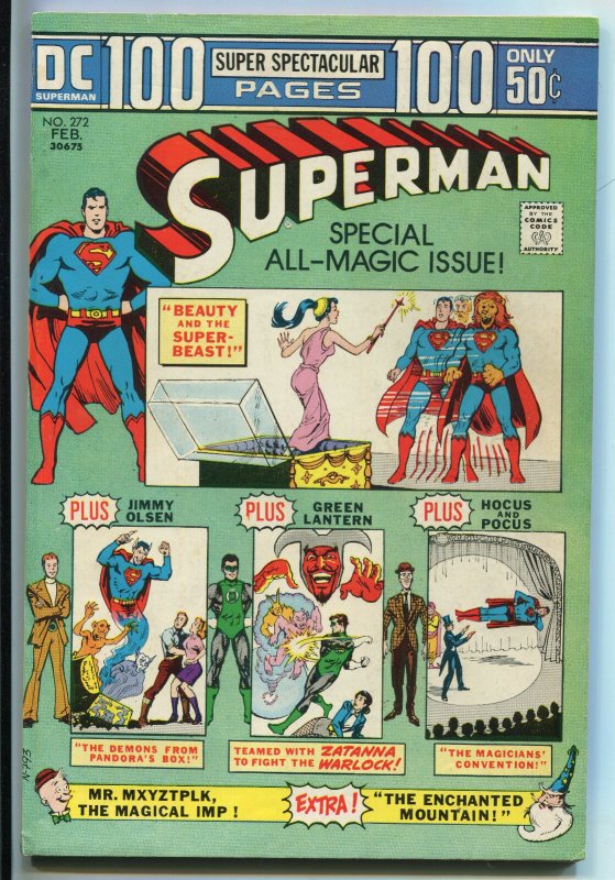 DC 100 Super Spectacular Page "Superman" #272 (DC Comics), raw comic book in 8.0 condition — front cover