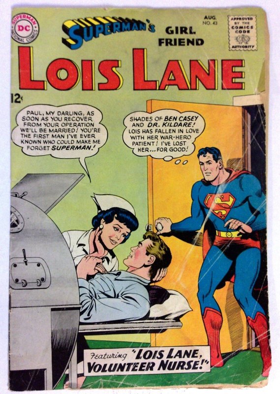 Superman's Girl Friend Lois Lane #43 (DC Comics, 1963), raw, ungraded comic book — front cover