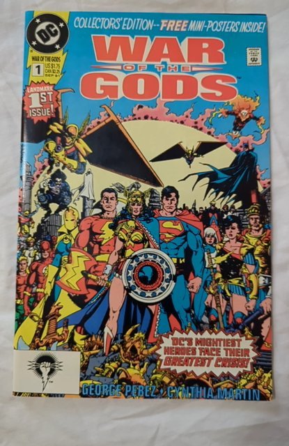 War of the Gods #1 (DC Comics, 1991), raw, ungraded comic book — front cover