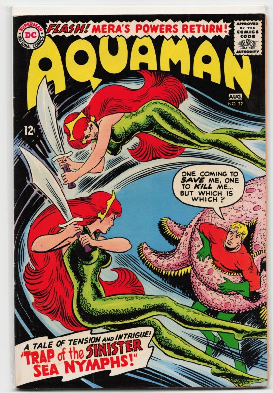 Aquaman #22 (DC Comics, 1965), raw, ungraded comic book — front cover