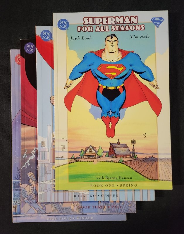 Superman 4PC #1-4 - Tim Sale Art / Jeph Loeb Script TPB (9.2ob) 1998 (1998), raw comic book in 9.2 condition — front cover