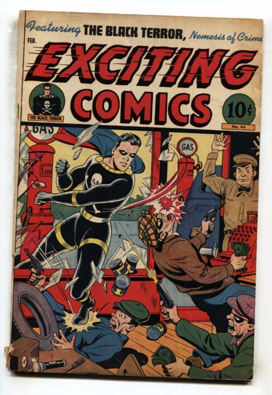 Exciting Comics #44 (1946), raw, ungraded comic book — front cover