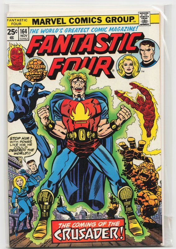 Fantastic Four #164 (Marvel Comics, 1975), raw, ungraded comic book — front cover