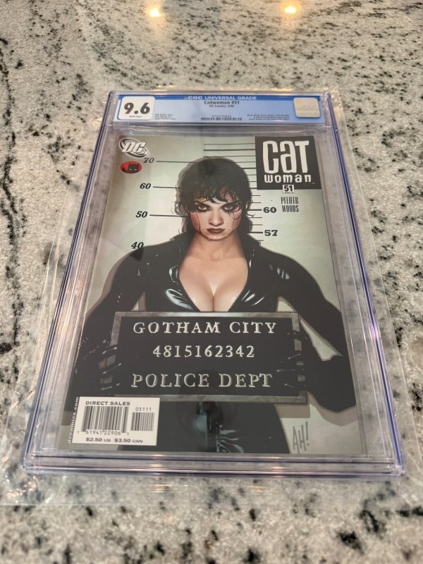 Catwoman #51 (DC Comics, 2023), CGC 9.6 graded comic book, Universal Blue label — front cover in its holder
