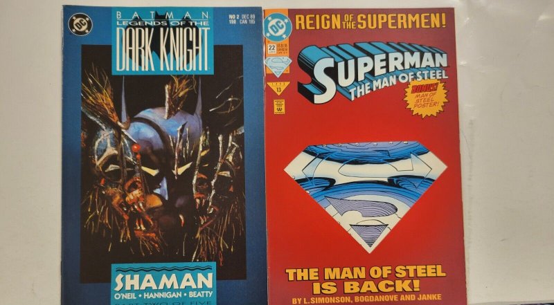 4 DC Comic Books Superman Man of Steel #22, raw, ungraded comic book — front cover