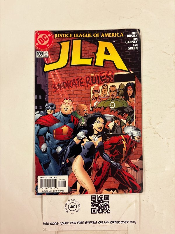 JLA #109 (DC Comics, 2005), raw comic book in NM condition — front cover