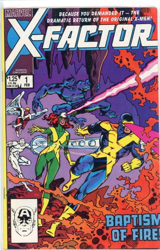 X-Factor #1 (Marvel Comics, 1986), raw comic book in NM 9.4 condition — front cover