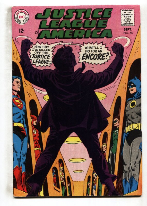 Justice League of America #65 (DC Comics), raw, ungraded comic book — front cover