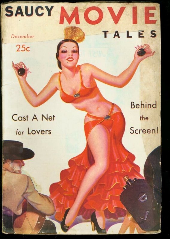 Saucy Movie Tales 1937 Dec-Rare Pulp G (1937), raw, ungraded comic book — front cover