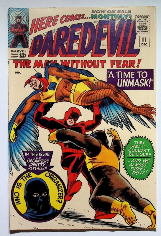 Daredevil #11 (Marvel Comics, 1965), raw, ungraded comic book — front cover